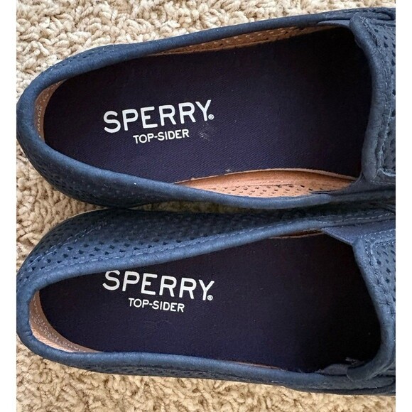 Sperry Seaside Top Sider Boat Shoes Womens Size 8 Navy Slip On Casual Sneakers - Picture 7 of 10